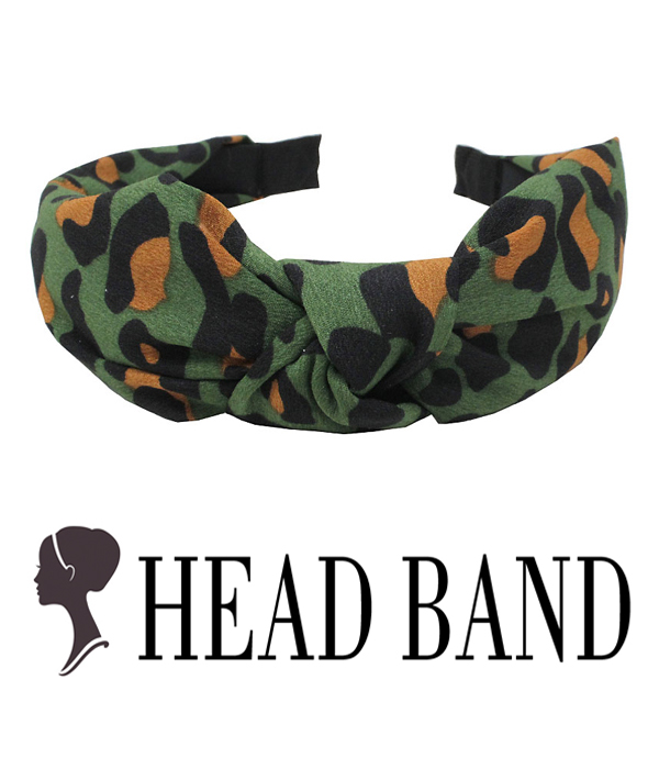 ANIMAL PRINT FABRIC HEAD BAND