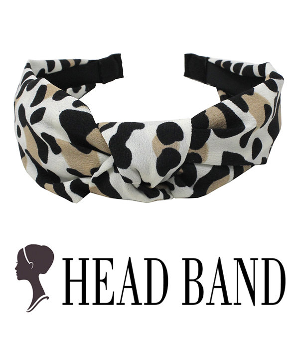 ANIMAL PRINT FABRIC HEAD BAND