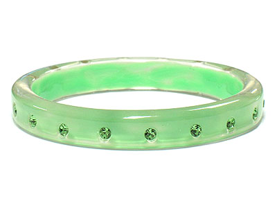 Crystal stud inner colord clear acryl summer bangle