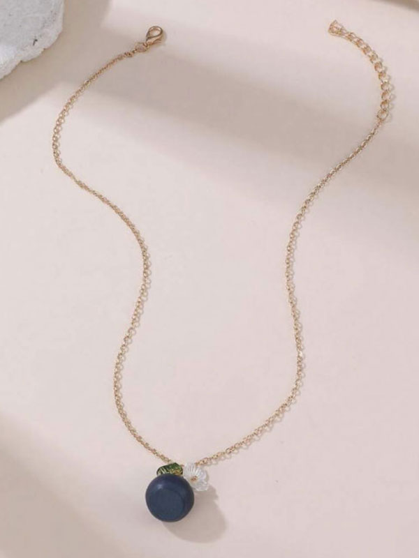 Fruit theme necklace - fig