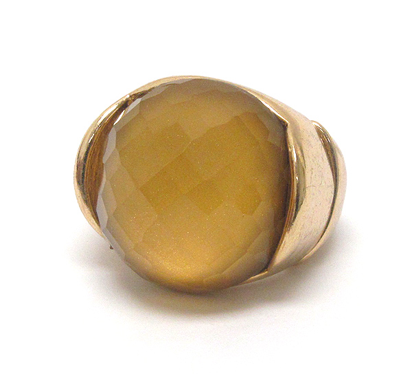 Facet acrylic dome stone stretch ring