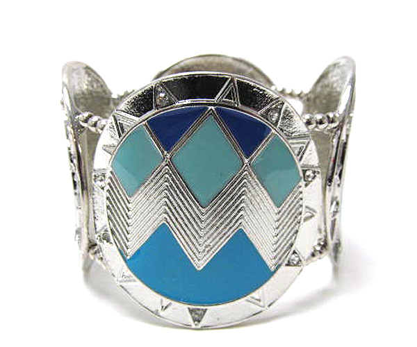 Crystal triangle zigzag spring fashion stretch bracelet