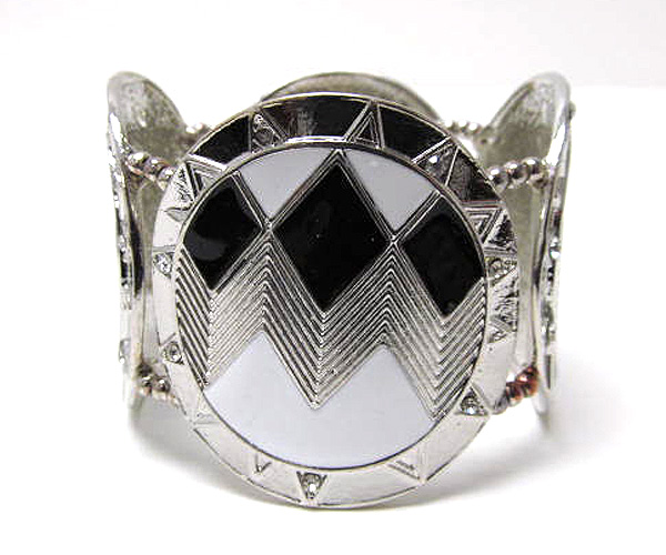 Crystal triangle zigzag spring fashion stretch bracelet