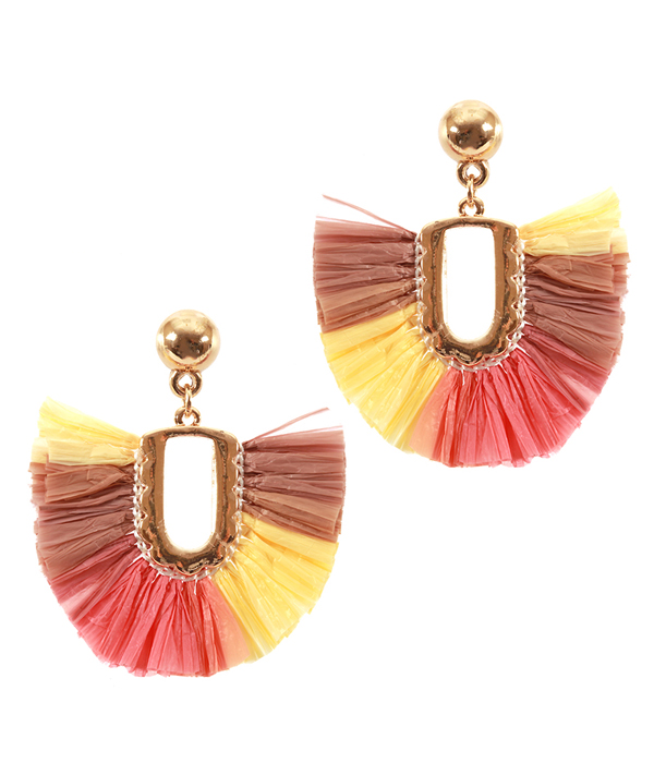 RAFIA TASSEL EARRING