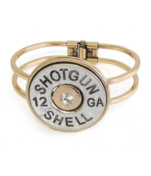 Bullet hinge bangle bracelet