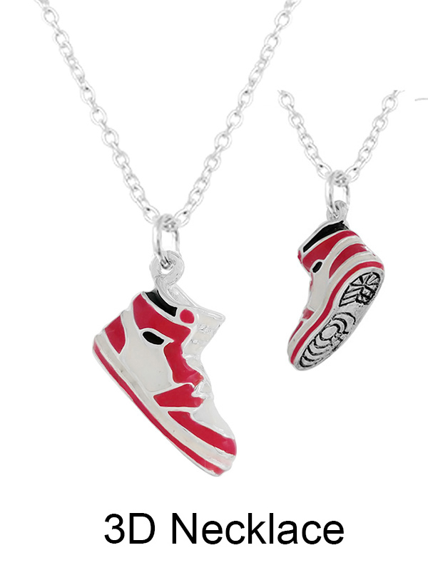 SPORT THEME 3D EPOXY PENDANT NECKLACE - BASKETBALL SHOE