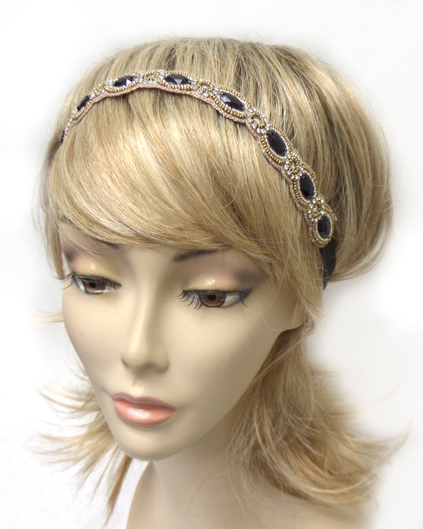Handmade multi seedbeads headband