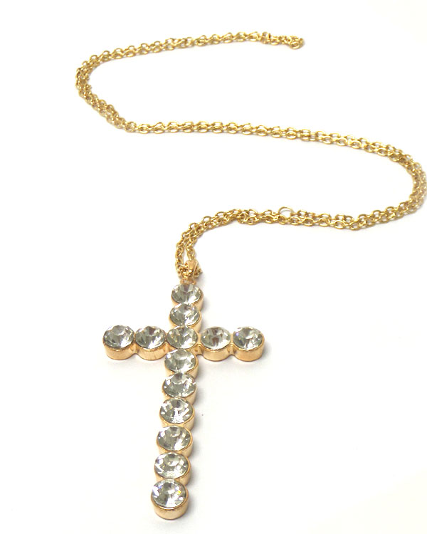 Crystal cross necklace