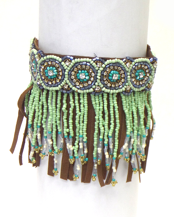 HANDMADE BEADED ART BOHEMIAN ARM WRAP AROUND