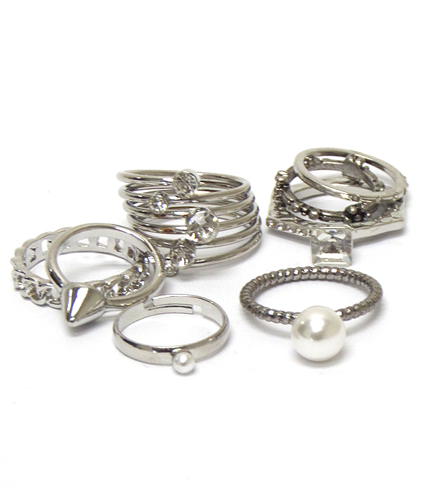 Set of 6 half rings combo