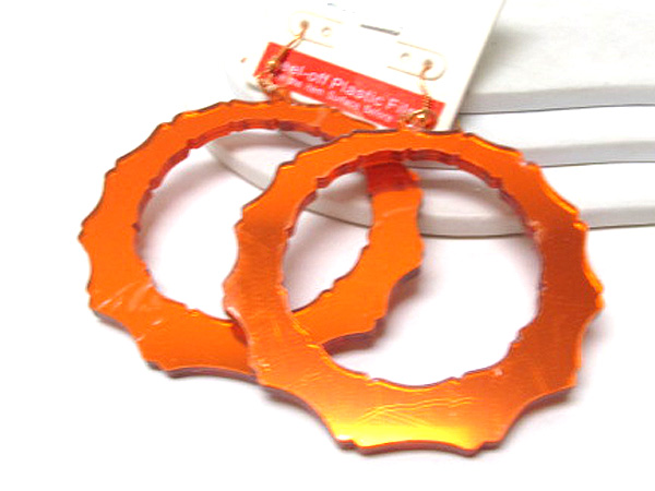 Basketball wives inspired acrylic bamboo shape hoop earring - hoops