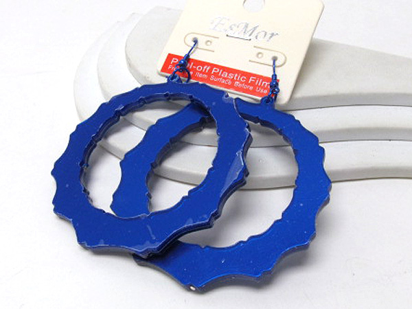 Basketball wives inspired acrylic bamboo shape hoop earring - hoops