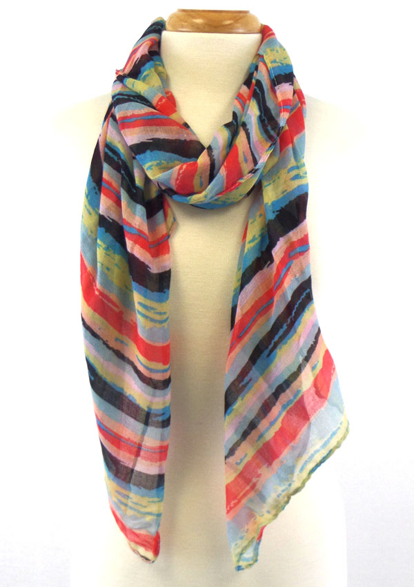 Stripe pattern scarf
