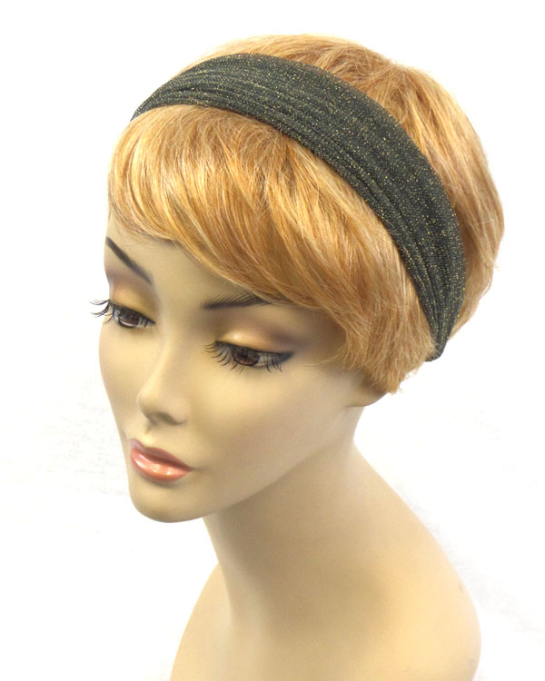 Spandex fabric and wood ring back multi function headband and wrist wrap