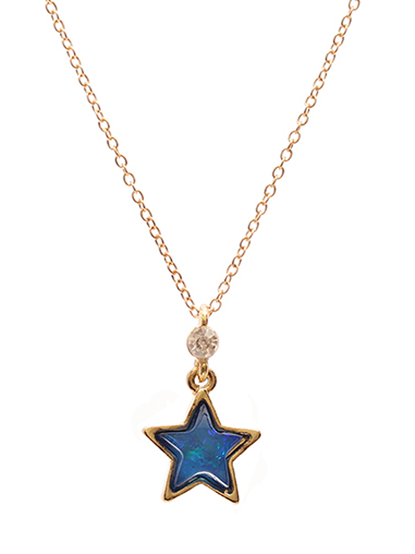 ACRYLIC EPOXY PENDANT NECKLACE - STAR