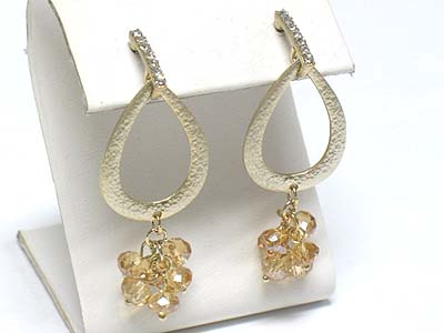 Crystal beads drop earring