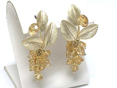 Crystal beads drop earring