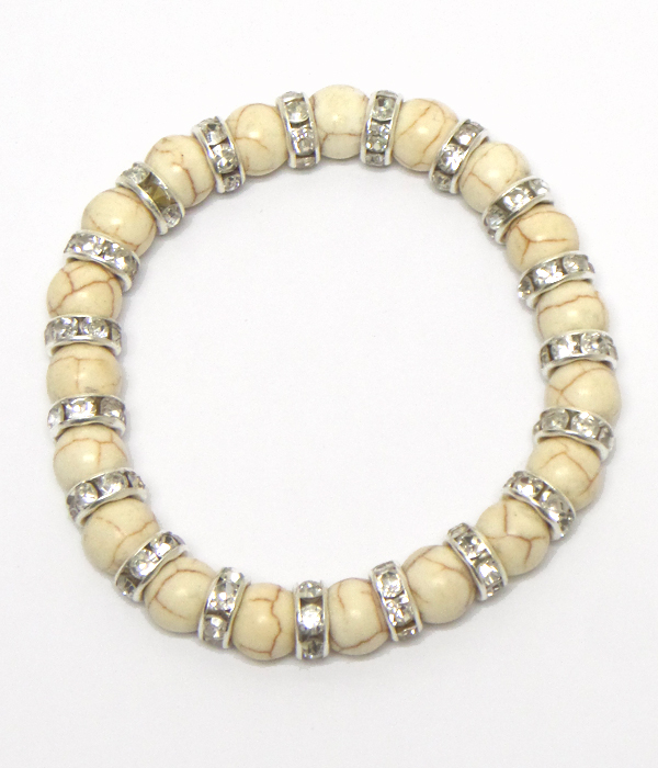 Stone with crystals bracelet 