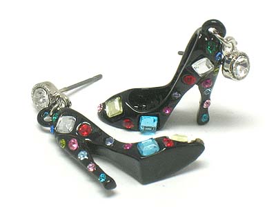 High heel shoe dangle earring