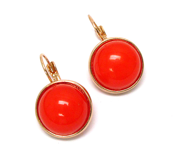 Half dome acrylic stone earring