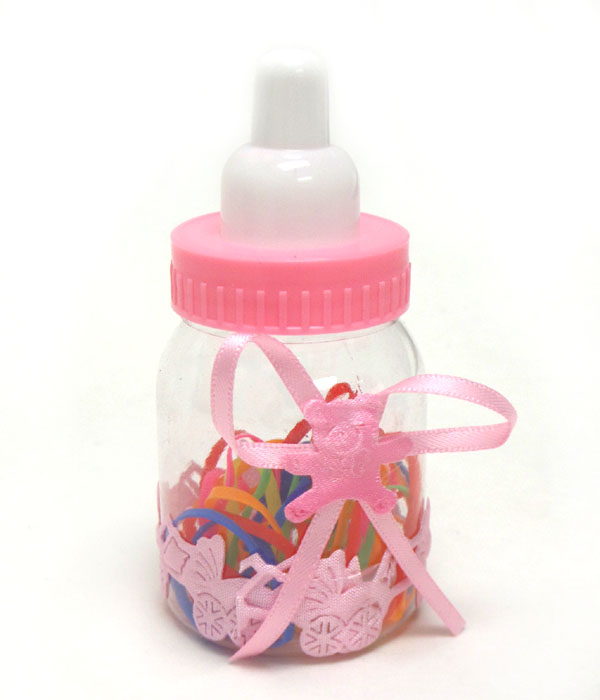 Milk bottle baby elastic hair ties