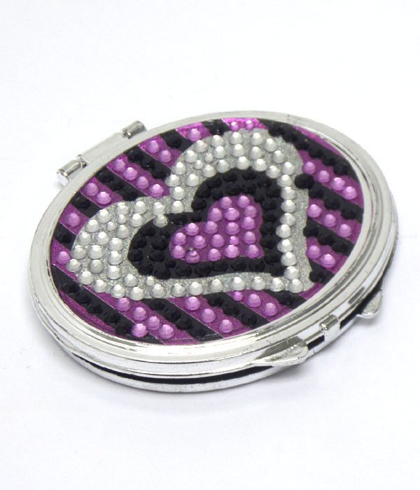 Acrylic stone top heart handmirror