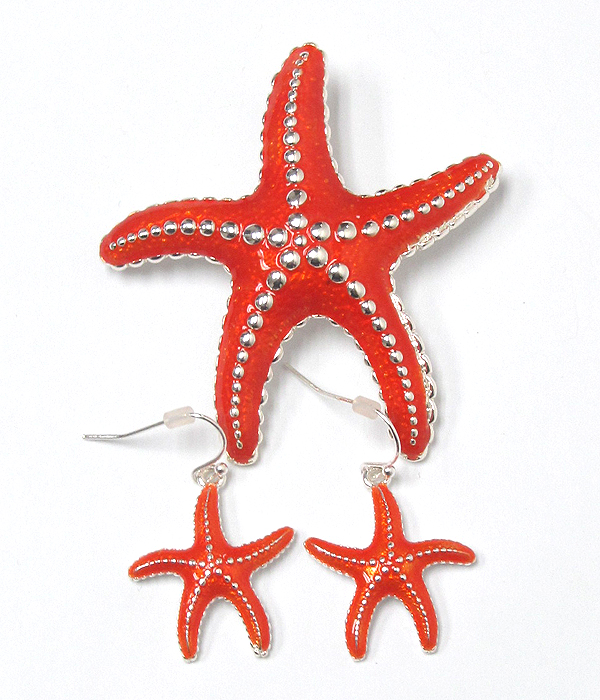 Starfish pendant set