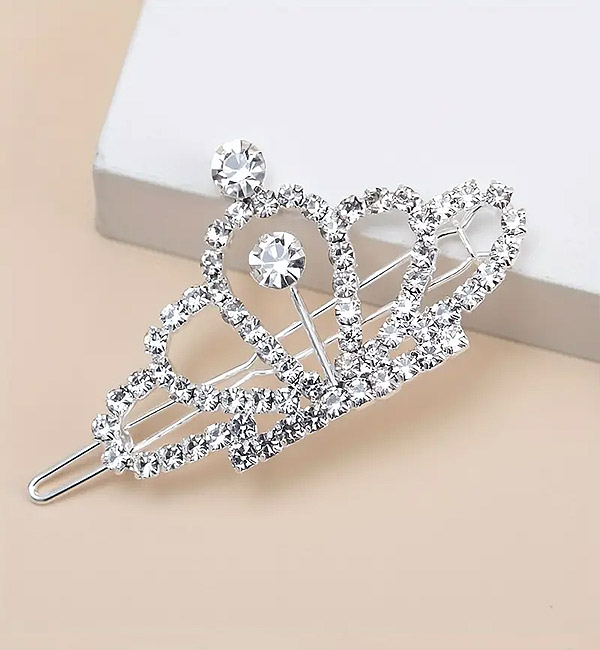 Crystal crown hairpins