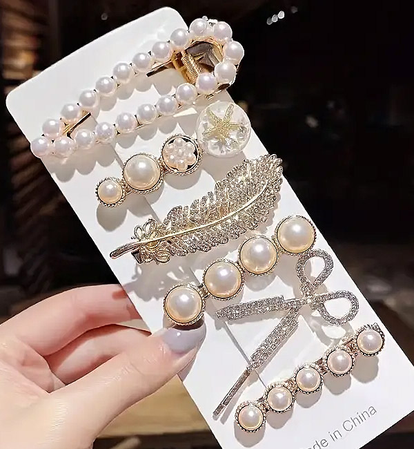 5pcs elegant hair side clips hair fringe clips