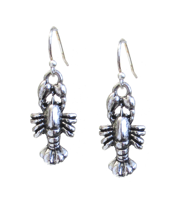 SEALIFE THEME METAL EARRING - LOBSTER