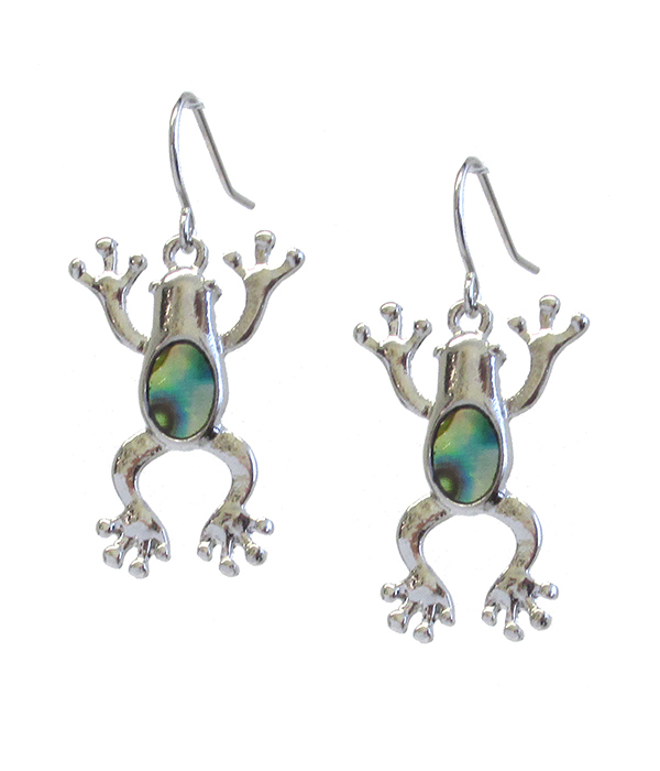 ABALONE FROG EARRING