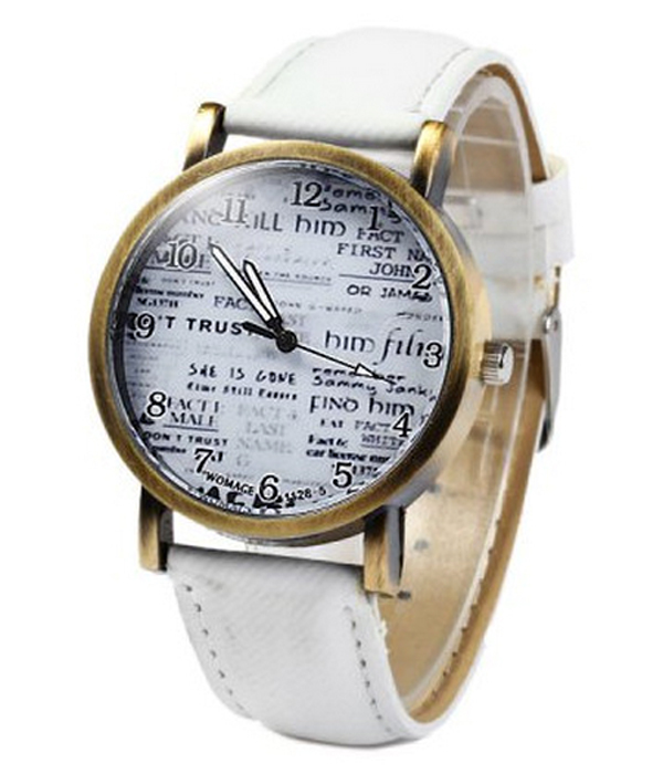 Denim fabric band casual watch