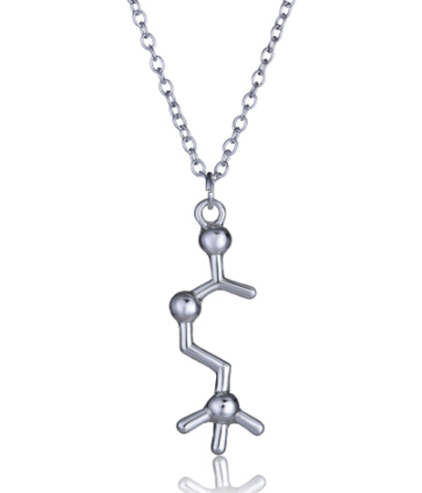 Etsy style acetylcholine molecule necklace - memory