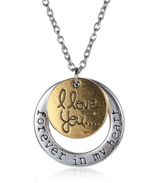 Love pendant necklace - forever in my heart