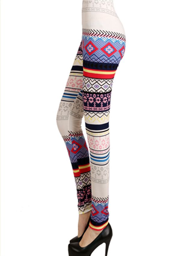 Aztec print leggings - 65% poly 35% cotton -western