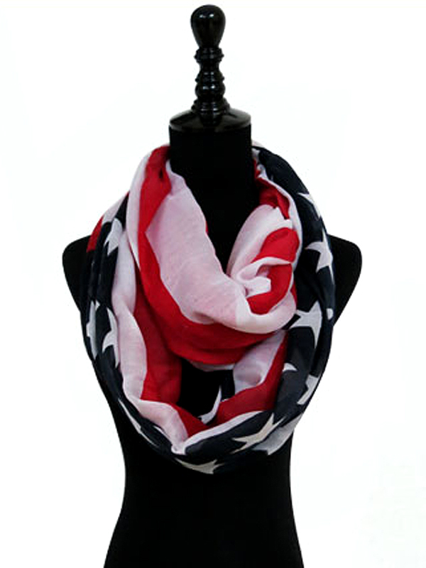 American flag infinity scarf - 100% polyester