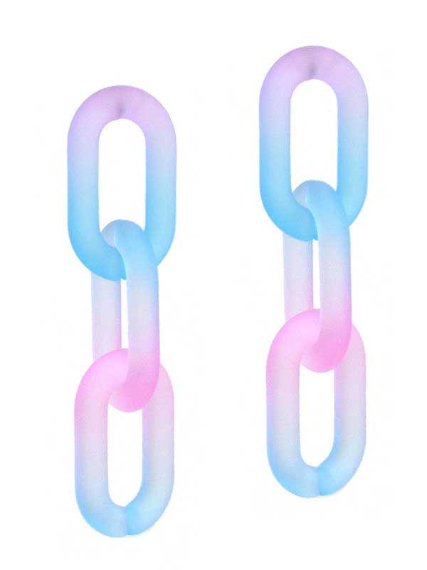 Acrylic chain drop earring