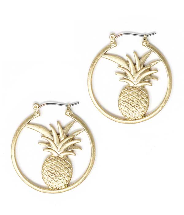 PINEAPPLE HOOP EARRING