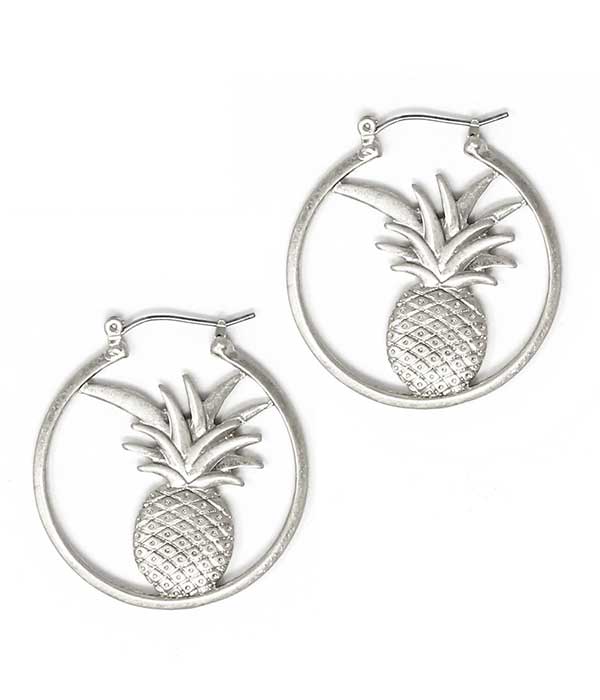 PINEAPPLE HOOP EARRING