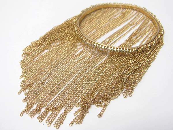 Multi metal chain drop bracelet