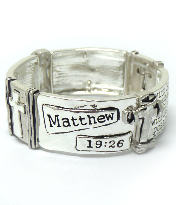 Religious inspiration message stretch bracelet