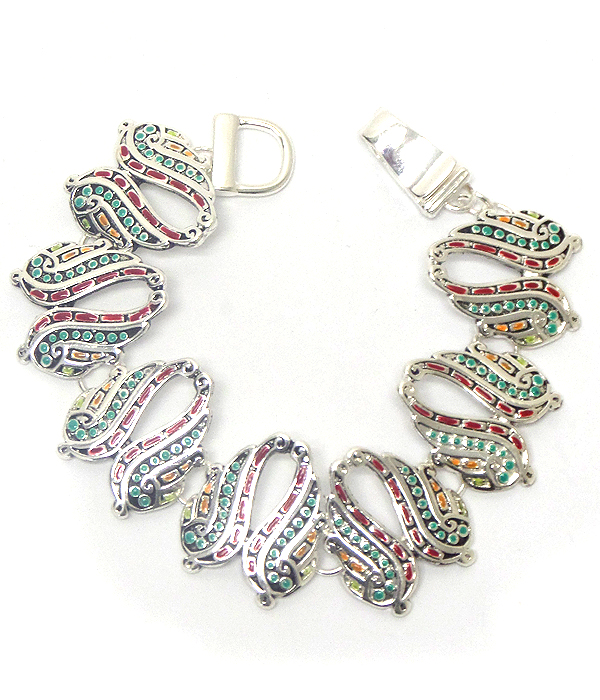 Mosaic wings design magnetic bracelet
