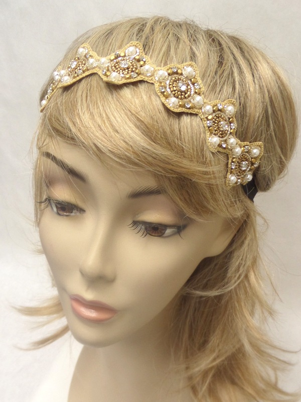Handmade seedbeads multishape headband