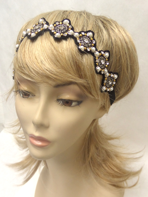 Handmade seedbeads multishape headband