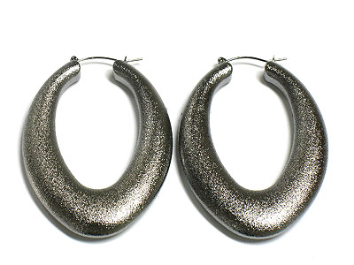 Sand metal hoop earring - hoops