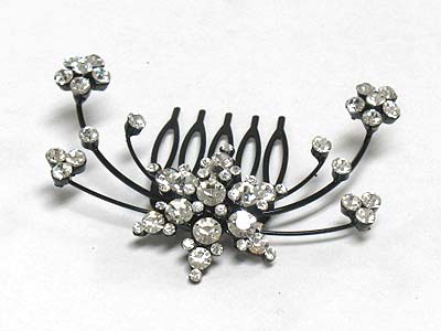 Crystal flower deco hair pin