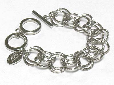Tutti frutti double chain link bracelet