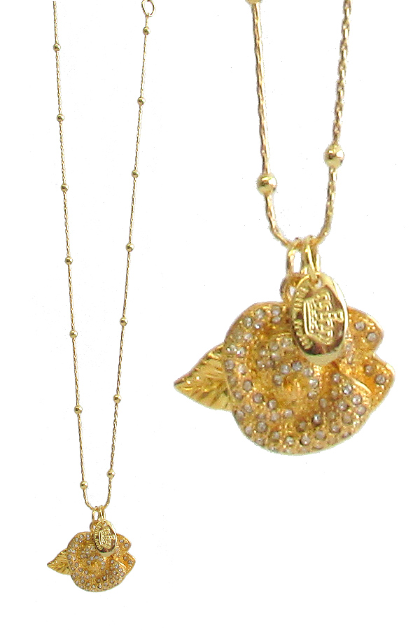 Tutti frutti crystal flower necklace
