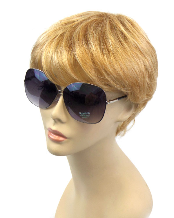 Designer inspired large frame and pvc coat sunglasses - uv protection