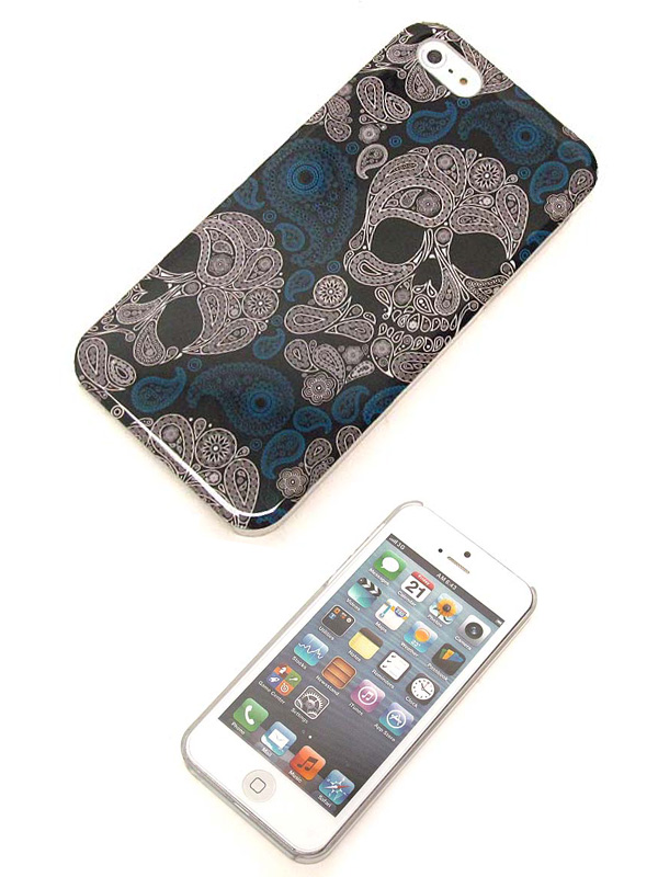 Textured skull theme cellphone case -hard case for iphone 5
